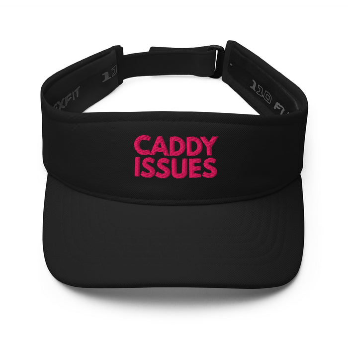 Caddy Issues Embroidered Golf Visor for Women - Black - Club Rehab