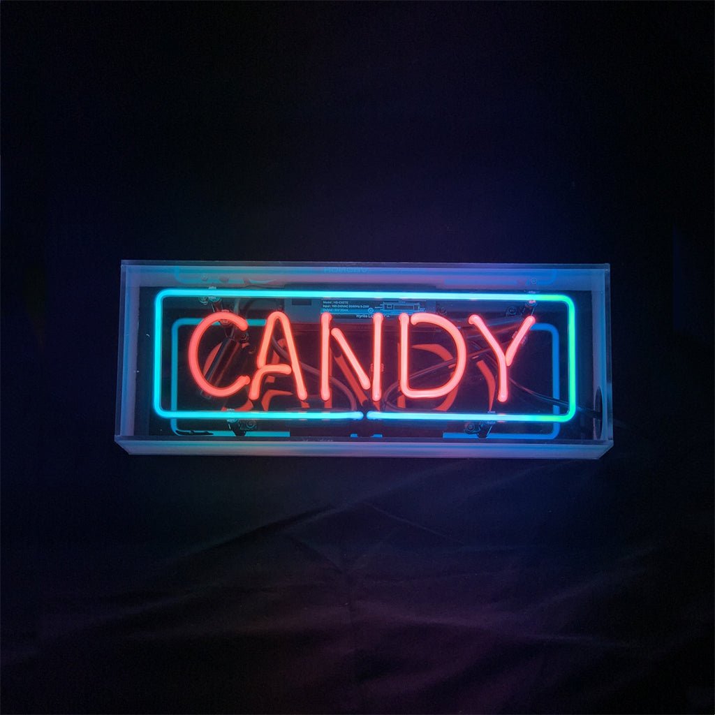 Candy Acrylic Box Neon Signs - Club Rehab