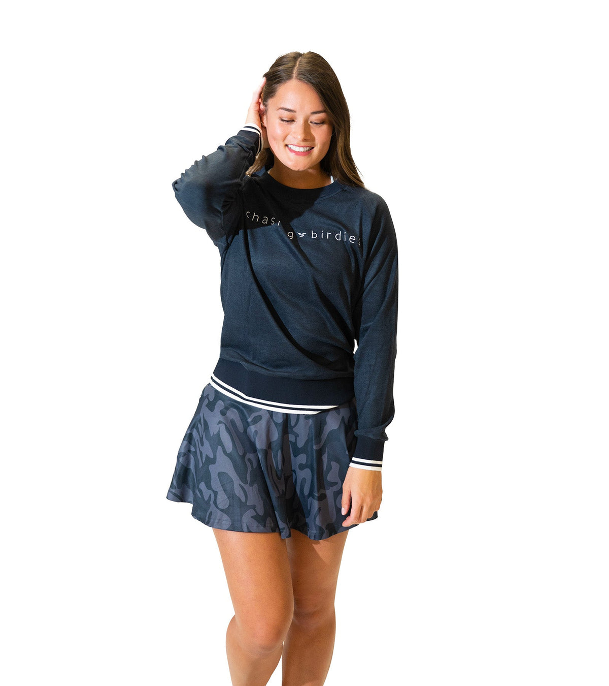Chasing Birdies Varsity Sweatshirt, alternate product view 4