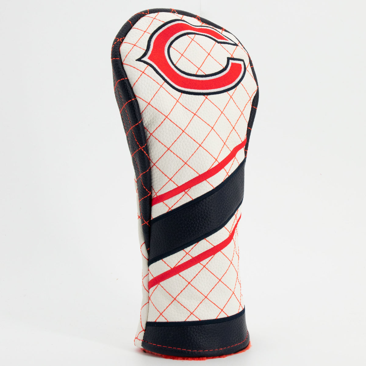Chicago Bears Striped Quilted Fairway Headcover, angled view