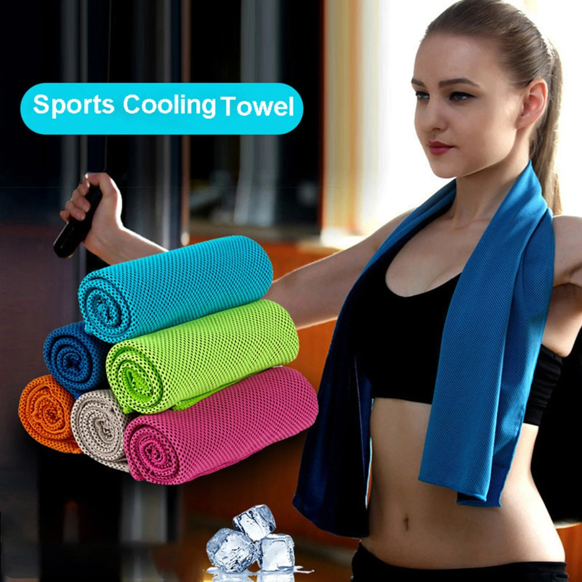 Chill Out: Ultimate Cooling Sports Towel - Rose Red - Club Rehab