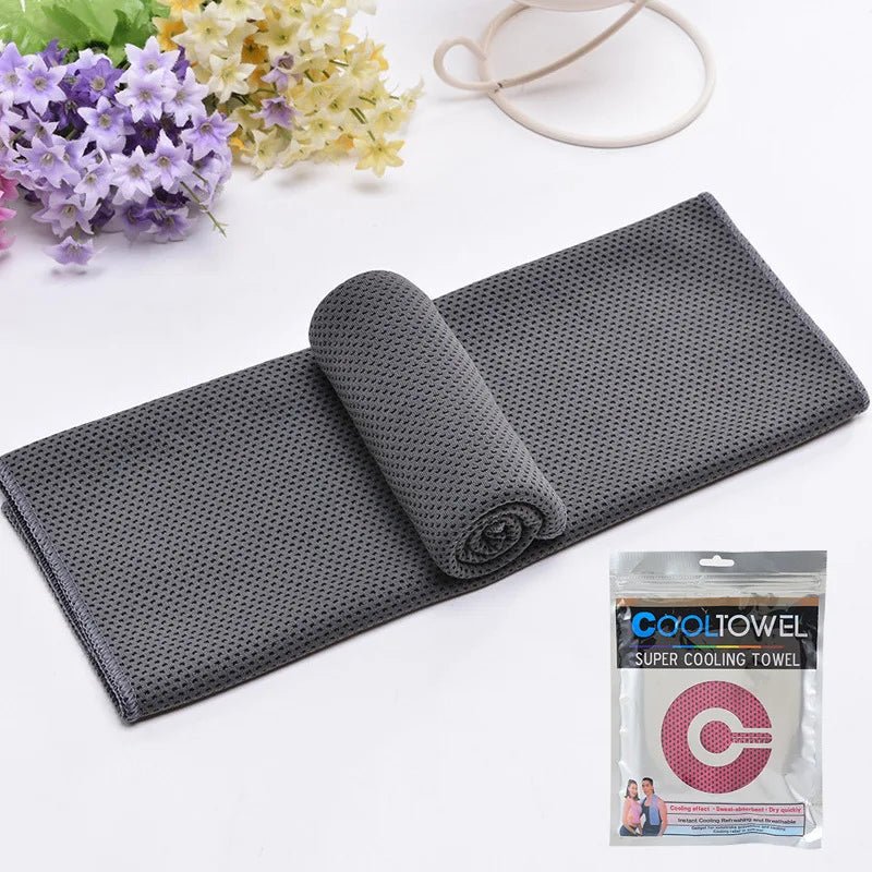 Chill Out: Ultimate Cooling Sports Towel - Dark Gray - Club Rehab