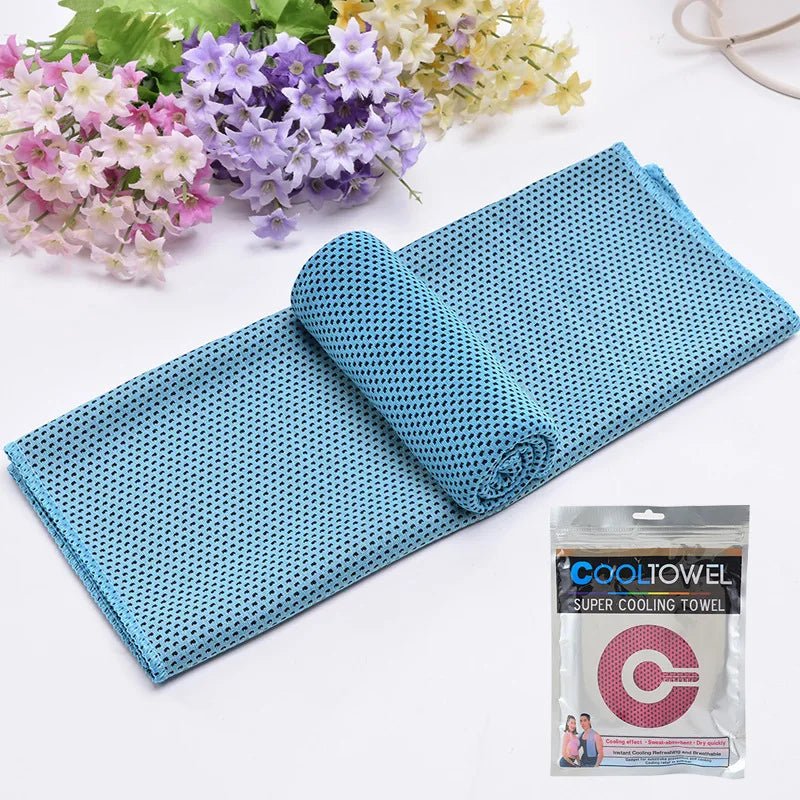 Chill Out: Ultimate Cooling Sports Towel - Light Blue - Club Rehab