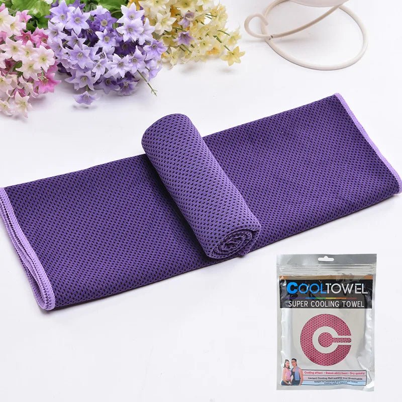 Chill Out: Ultimate Cooling Sports Towel - Purple - Club Rehab