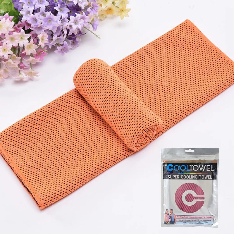 Chill Out: Ultimate Cooling Sports Towel - Orange - Club Rehab