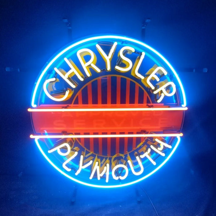 Chrysler Plymouth Auto Car Logo Neon Signs - Club Rehab