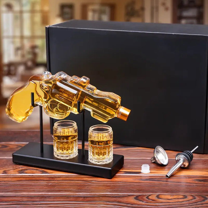 Classic Revolver Whiskey Decanter Set - Club Rehab