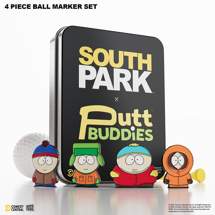 Classic South Park - 4 Piece Ball Marker Set with hat clip (Stan, Kyle, Kenny, Cartman)