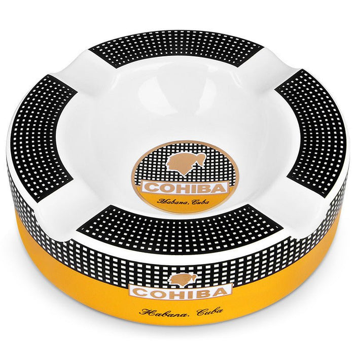 Cohiba-Style 4-Rest Ceramic Cigar Ashtray (Round, Luxury Finish) - Club Rehab