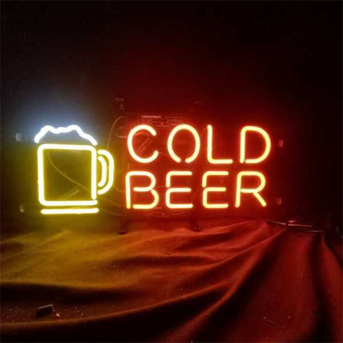 Cold Beer with Mug Neon Sign Neon Sign Light - Club Rehab
