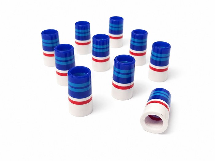 Color Pop Ferrules | 10 - Pack Golf Club Shaft Ferrules - Americana Stripe - Club Rehab