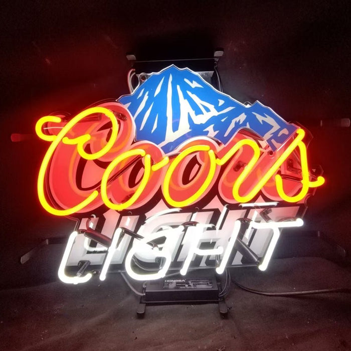 Coors Light with Snow Mountain Logo Neon Signs - Club Rehab