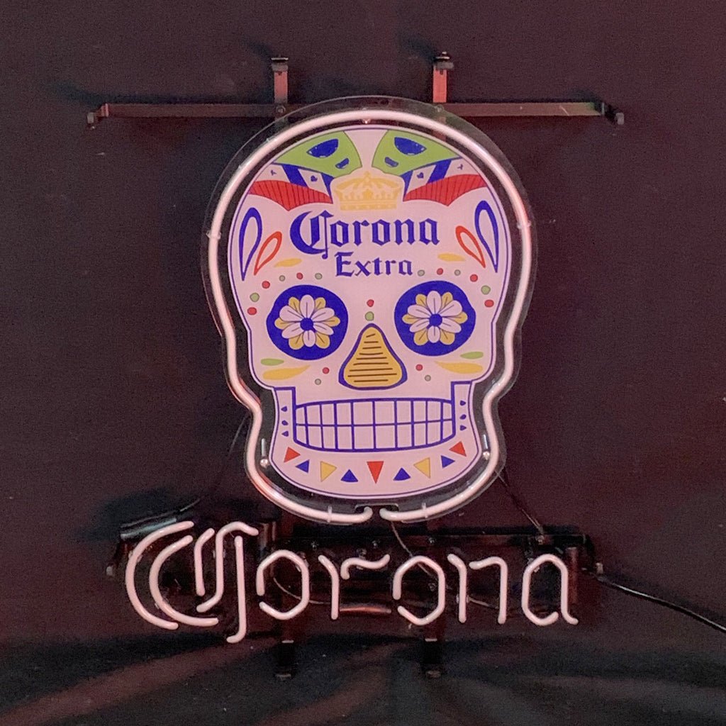 Corona Extra Dia de los Muertos Skull Neon Light Sign - Club Rehab