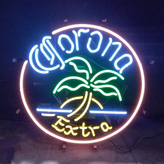 Corona Extra Palm Tree Parrot Neon Signs - 17"x17" - Club Rehab