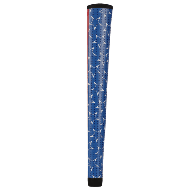 Lizard Skins PG75 Star Spangled putter grip, rear and side detail