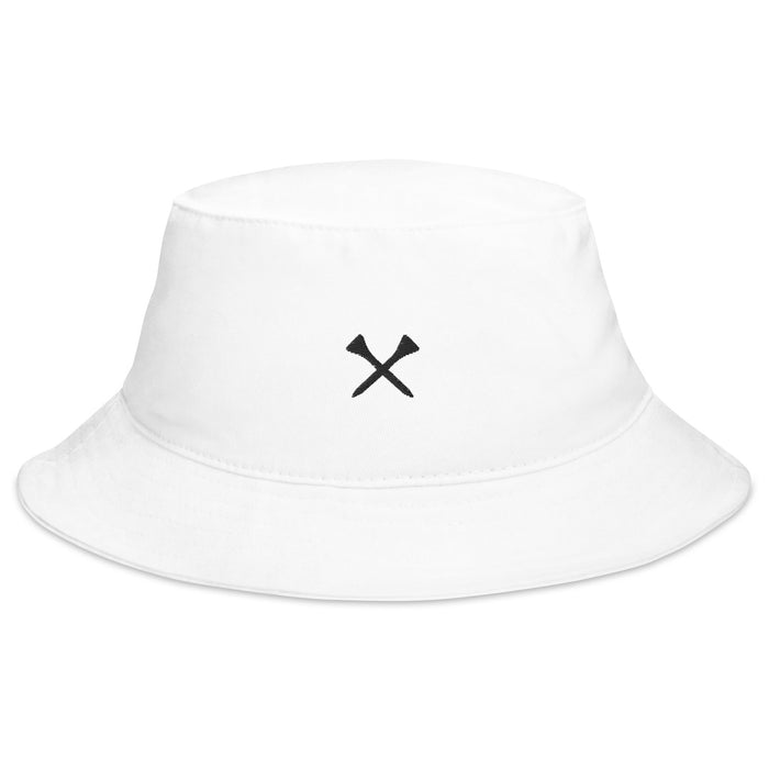 Crossed Tees Embroidered Bucket Hat - White - Club Rehab
