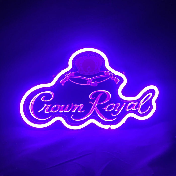 Crown Royal Whiskey Neon Signs Light Acrylic - Club Rehab