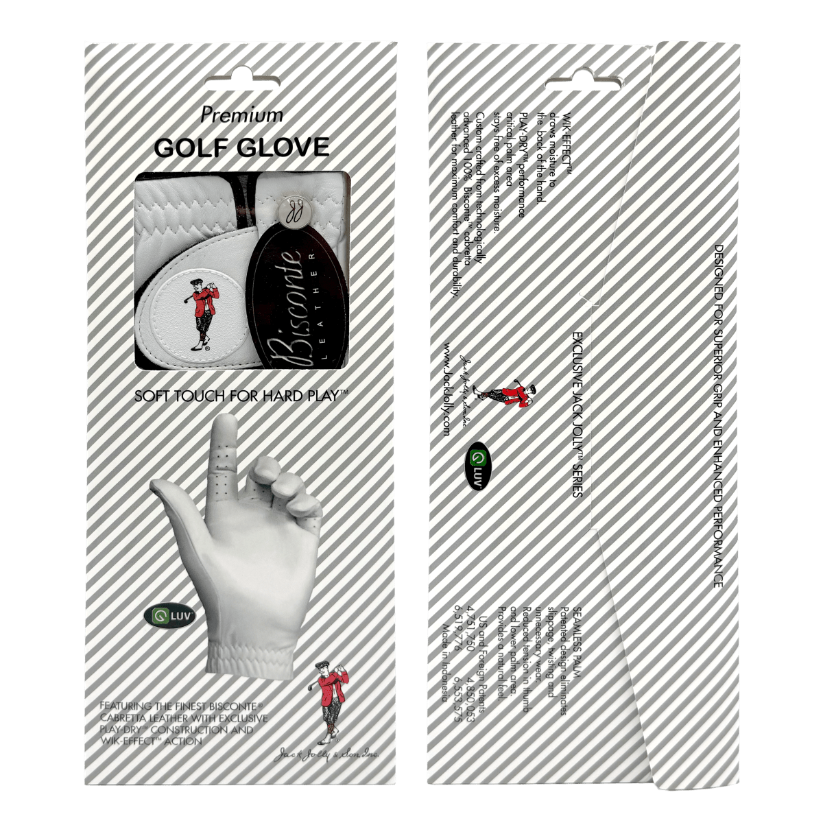 Jack Jolly Cabretta GLUV Golf Glove - alternate view