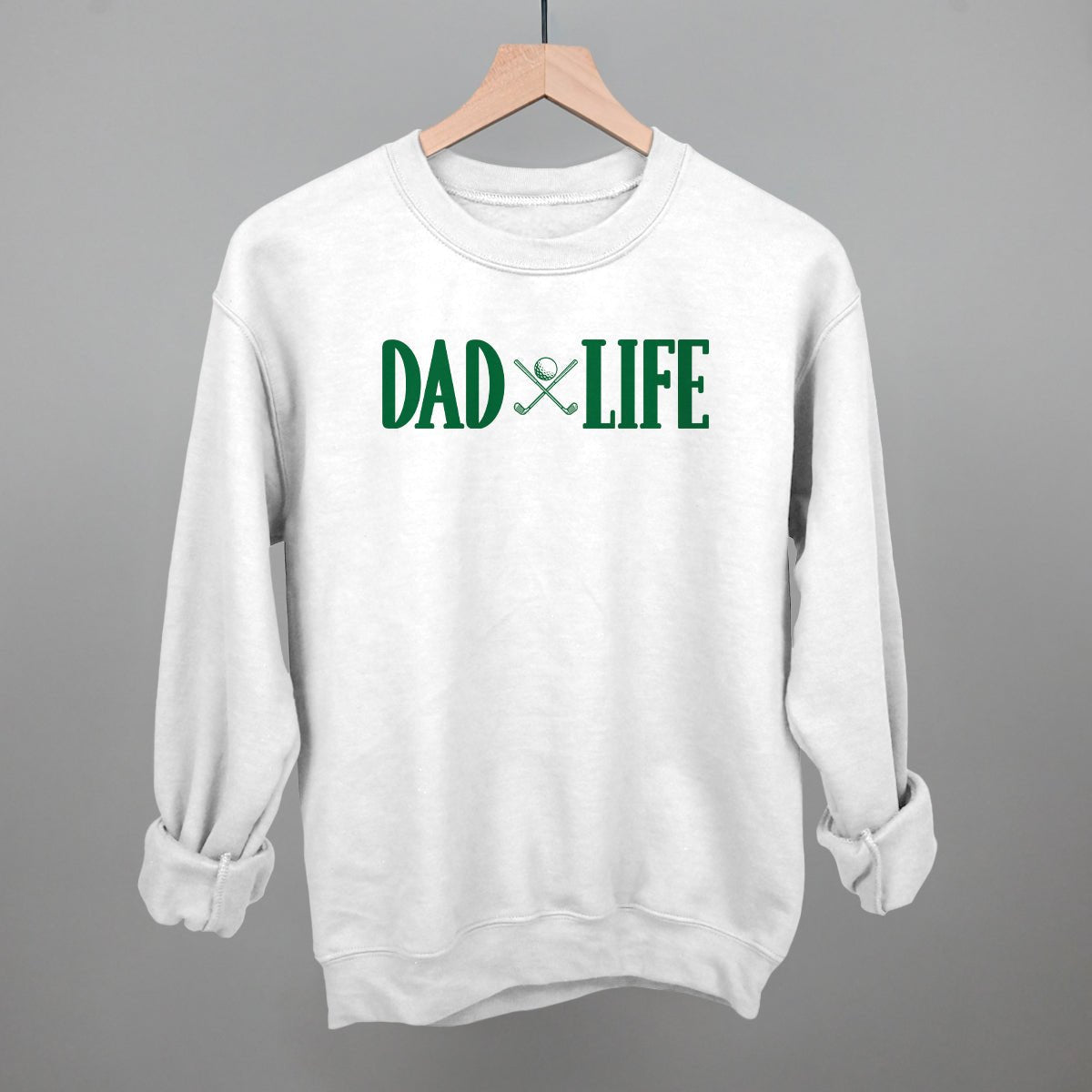 Dad Life Golf Clubs + Ball - Sweatshirt White - Club Rehab