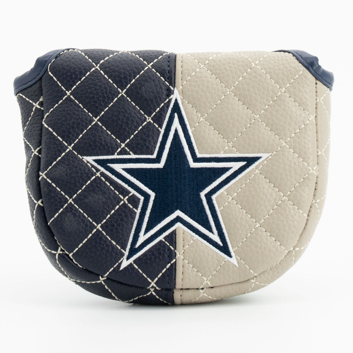 Dallas Cowboys Split Mallet Putter quilted headcover, front view
