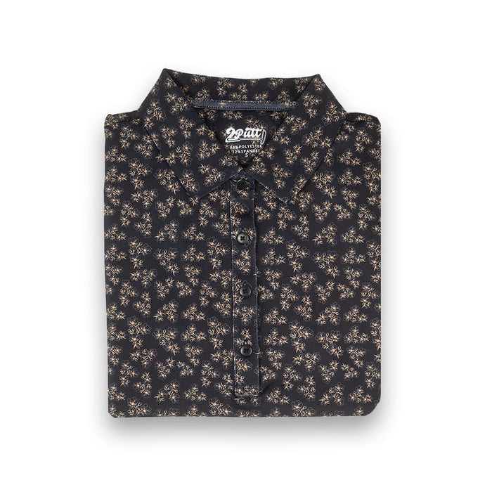 Dark Floral Women's (Sleeveless) Polos - S - Club Rehab