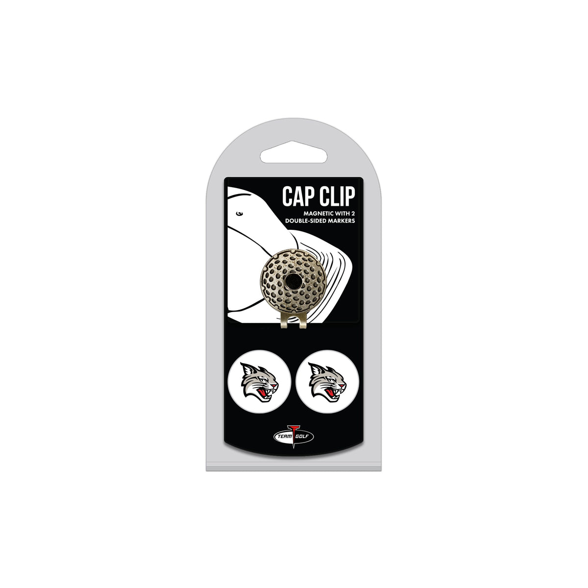 DAVIDSON COL hat clip with two golf ball markers