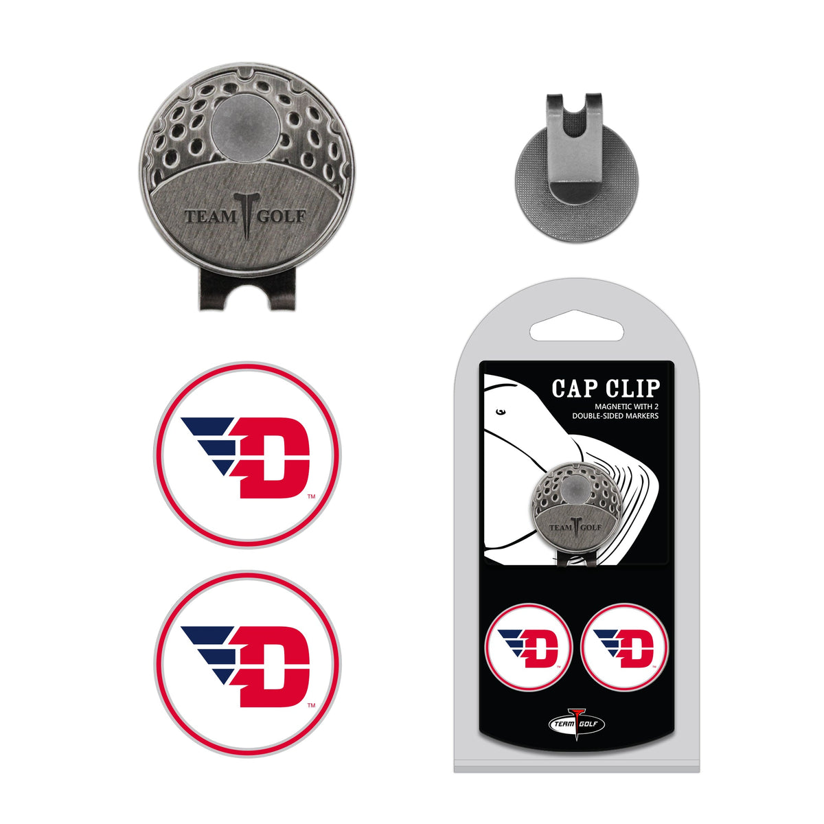 DAYTON hat clip with two golf ball markers