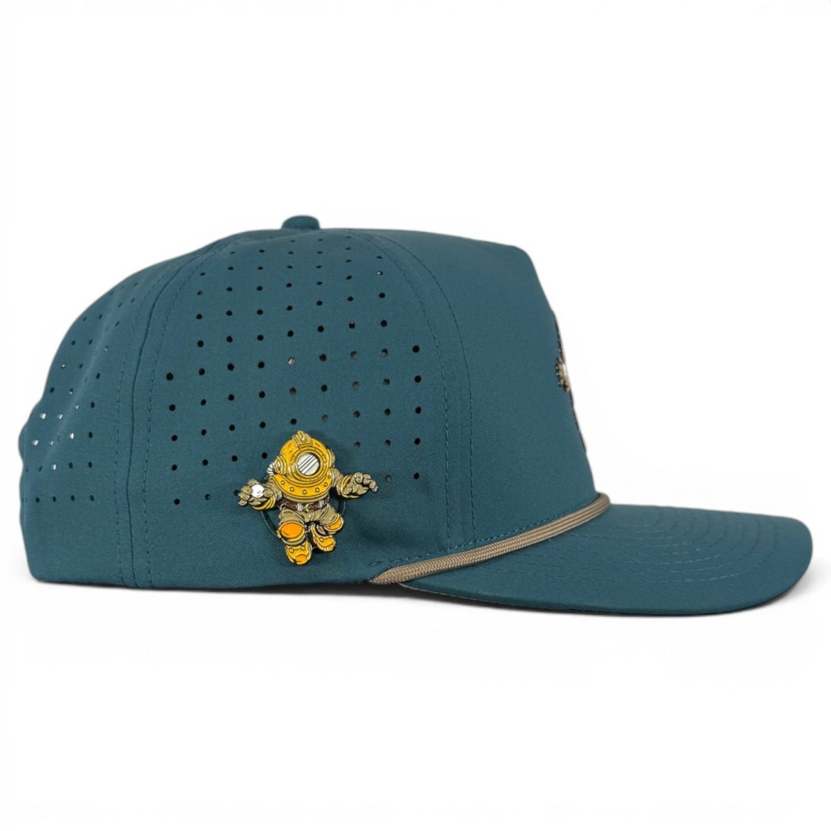 Deep Dive Golf Hat | Snapback Cap | Built-in Magnetic Ball Marker Holder + Marker Included | Adjustable Scuba Diver, alternate product view 5