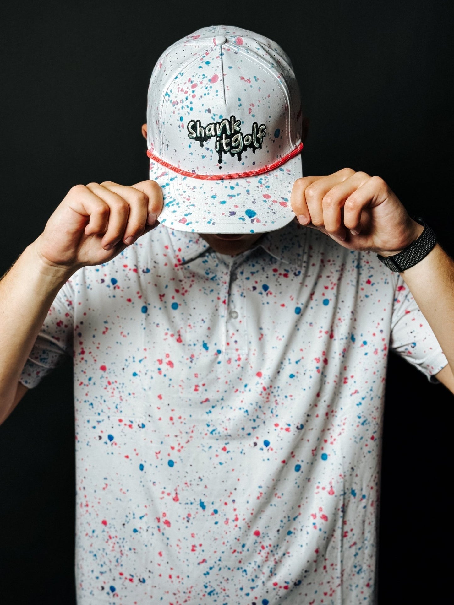 Drippy White Paint Hat - Club Rehab