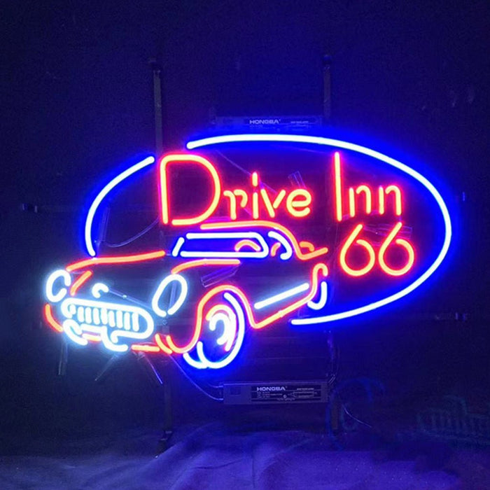 Drive Inn 66 Mother Road Auto Car Neon Signs Light - Club Rehab