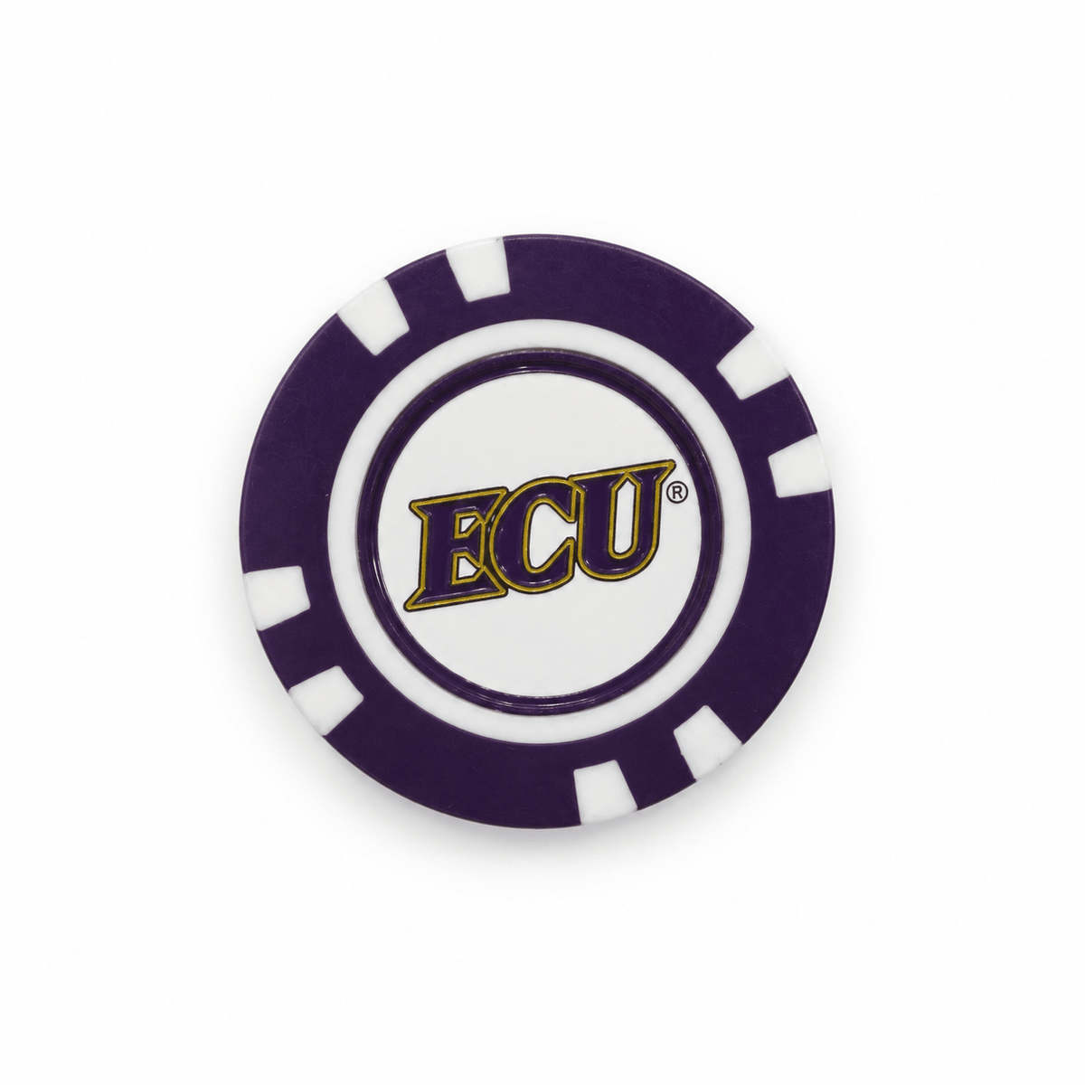 East Carolina ECU wordmark poker chip