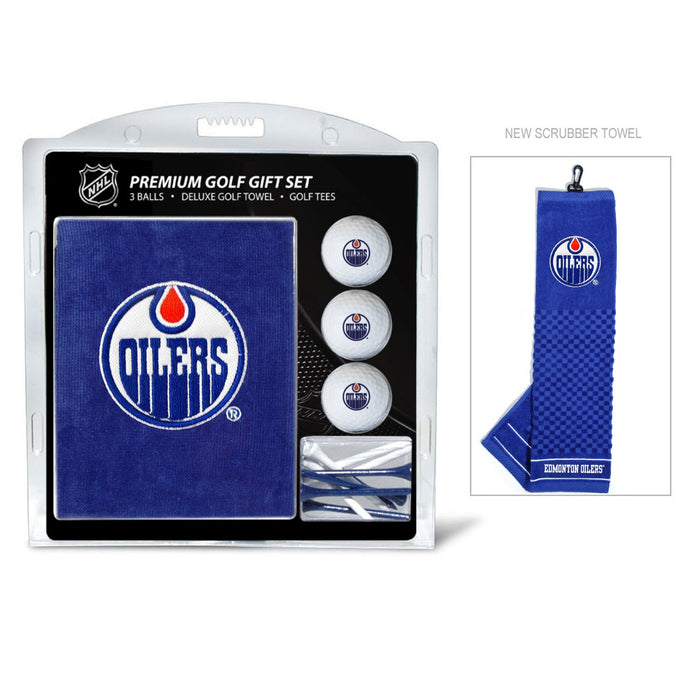 Edmonton Oilers Embroidered Towel Golf Gift Set
