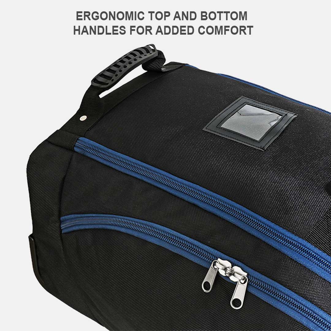 Enforcer Golf Travel Bag | Unrivaled Hard Top Durability - Black/Blue - Club Rehab