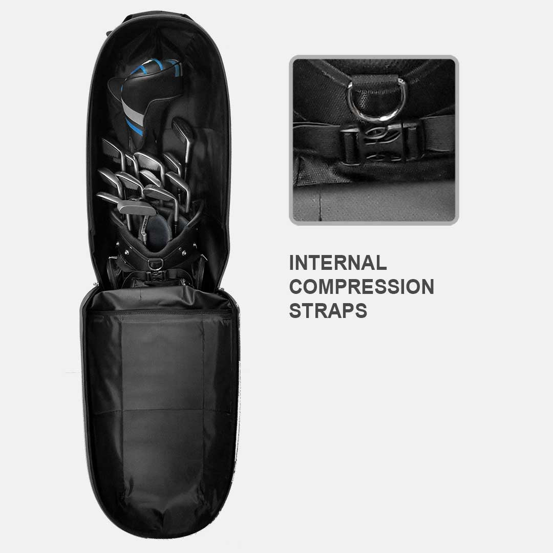 Enforcer Golf Travel Bag | Unrivaled Hard Top Durability - Black/Blue - Club Rehab