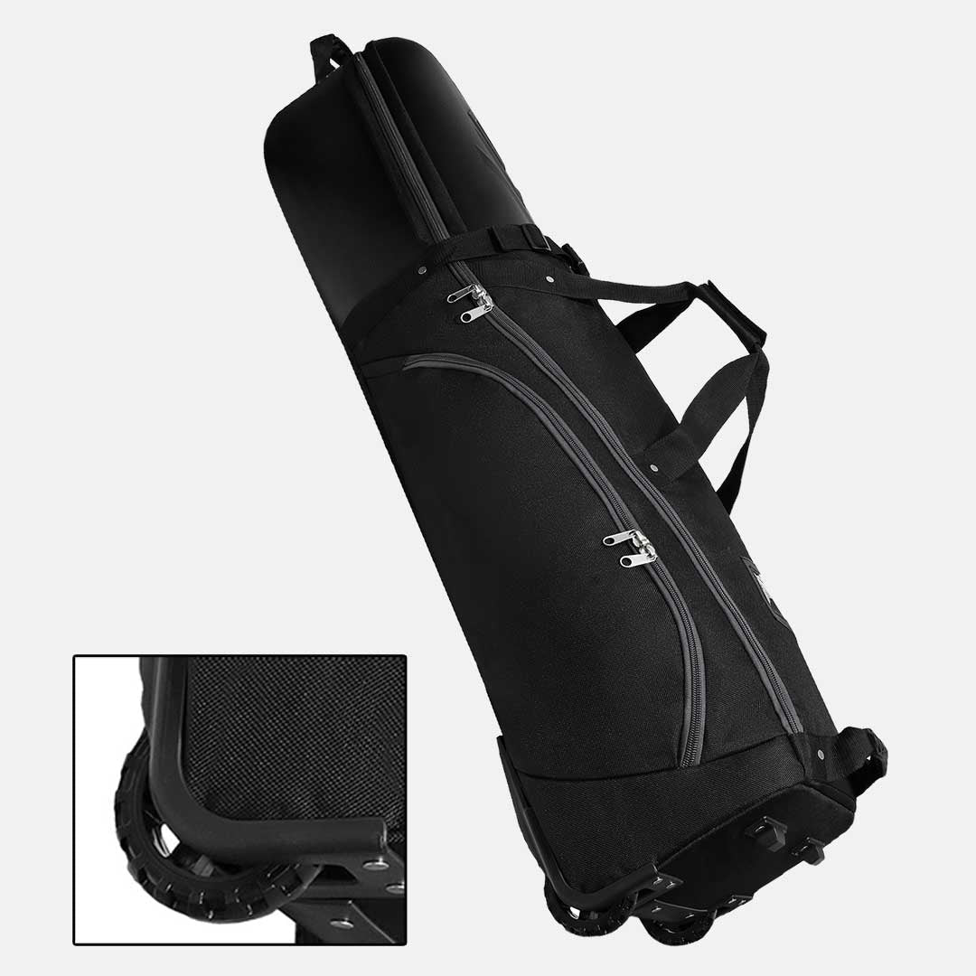 Enforcer Golf Travel Bag | Unrivaled Hard Top Durability - Black/Grey - Club Rehab