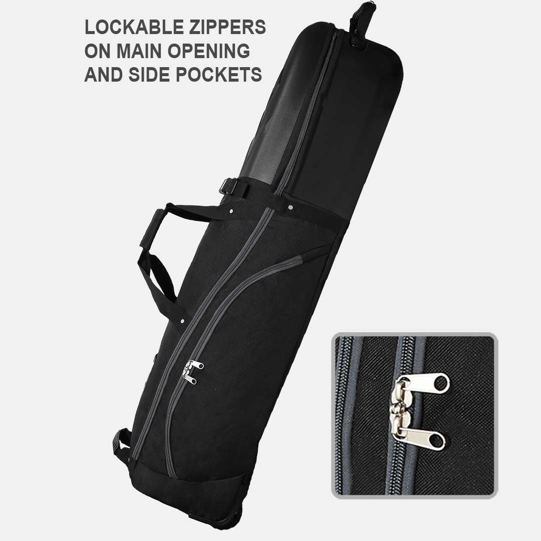 Enforcer Golf Travel Bag | Unrivaled Hard Top Durability - Black/Grey - Club Rehab