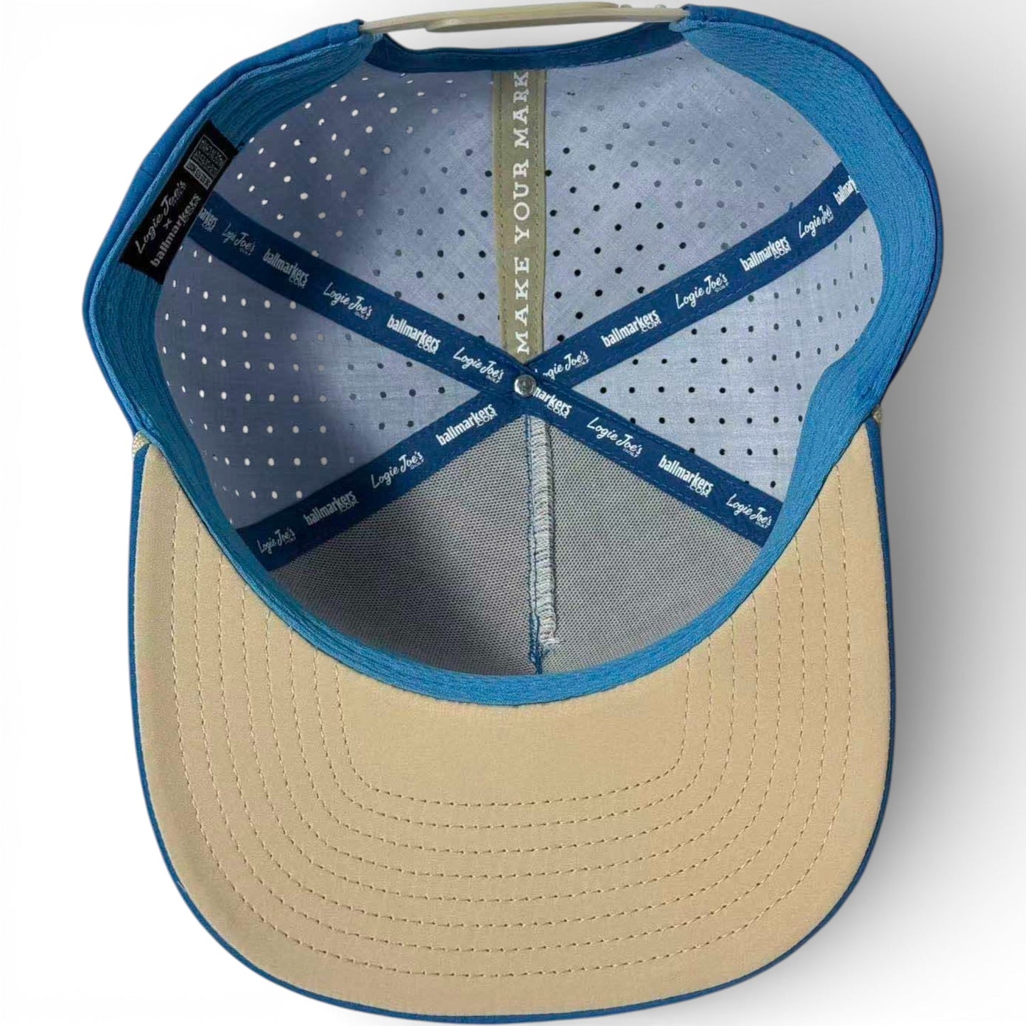 Fairway Palms Golf Hat | Snapback Cap | Built-in Magnetic Ball Marker Holder + Marker Included | Adjustable | One Size - Club Rehab