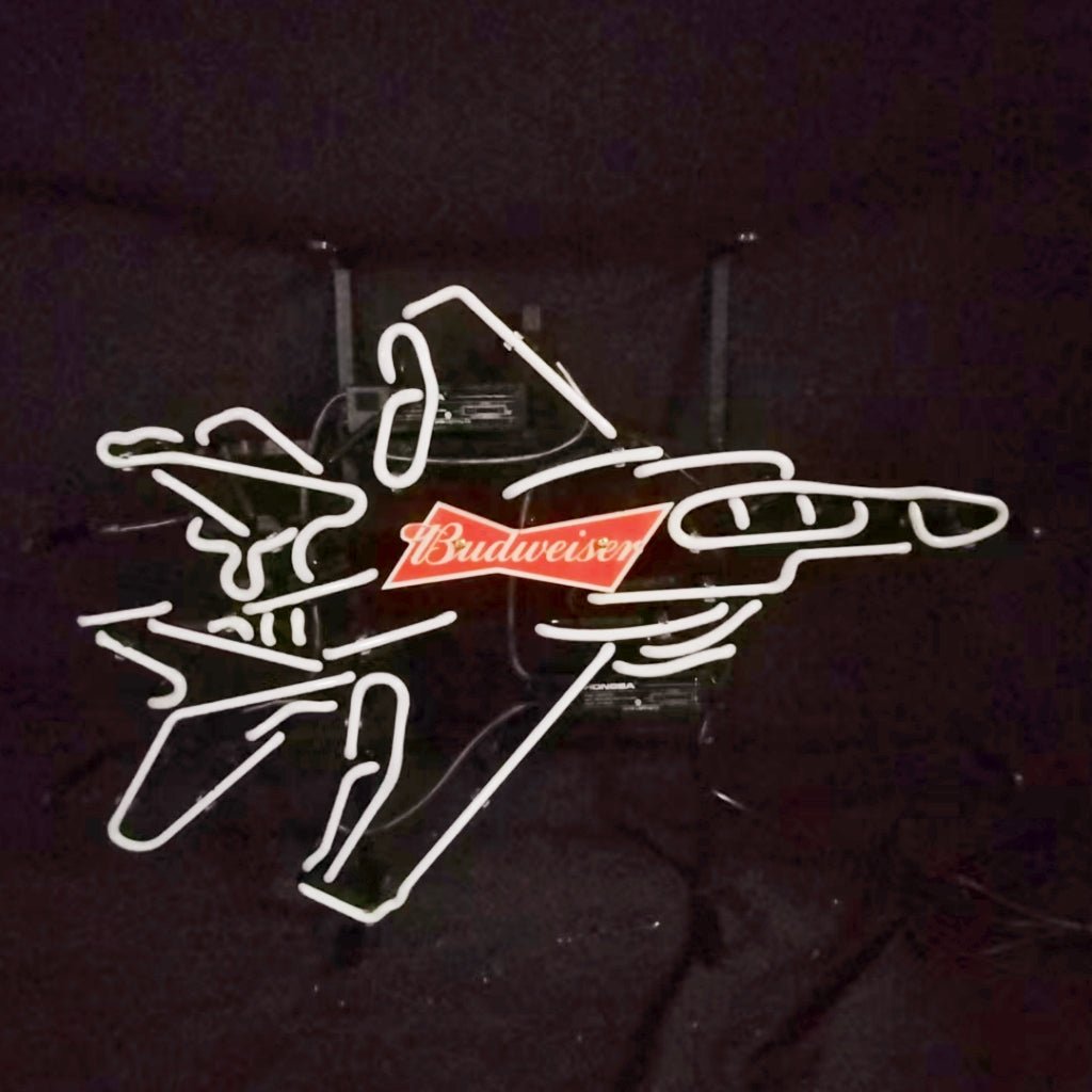 Fighter Plane Budweiser Beer Neon Signs - Club Rehab