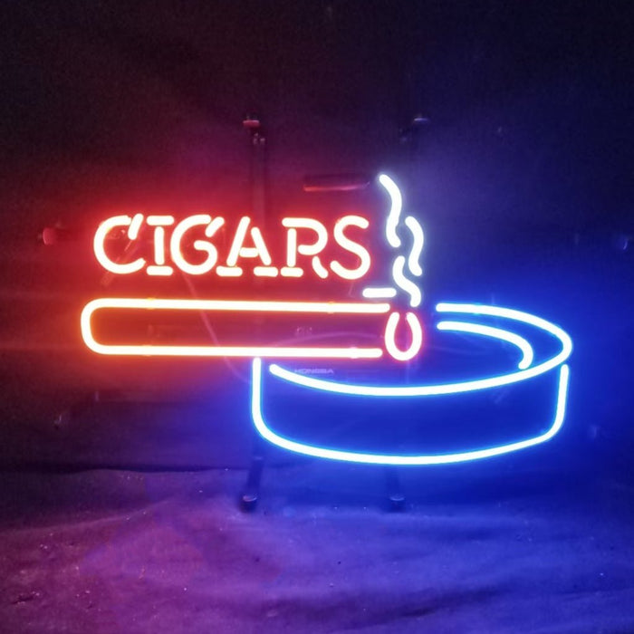 Fire Cigars Ashtray Neon Signs - Club Rehab