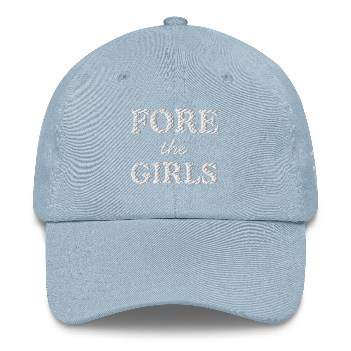 Fore the Girls Embroidered Golf Hat for Women - Light Blue - Club Rehab