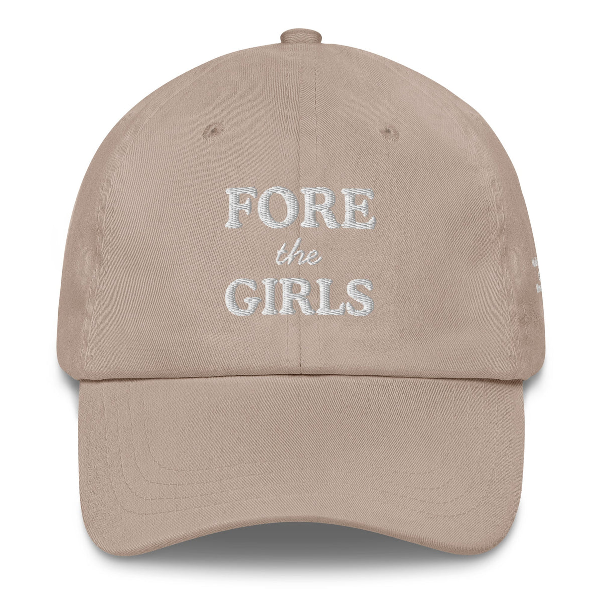 Fore the Girls Embroidered Golf Hat for Women - Stone - Club Rehab