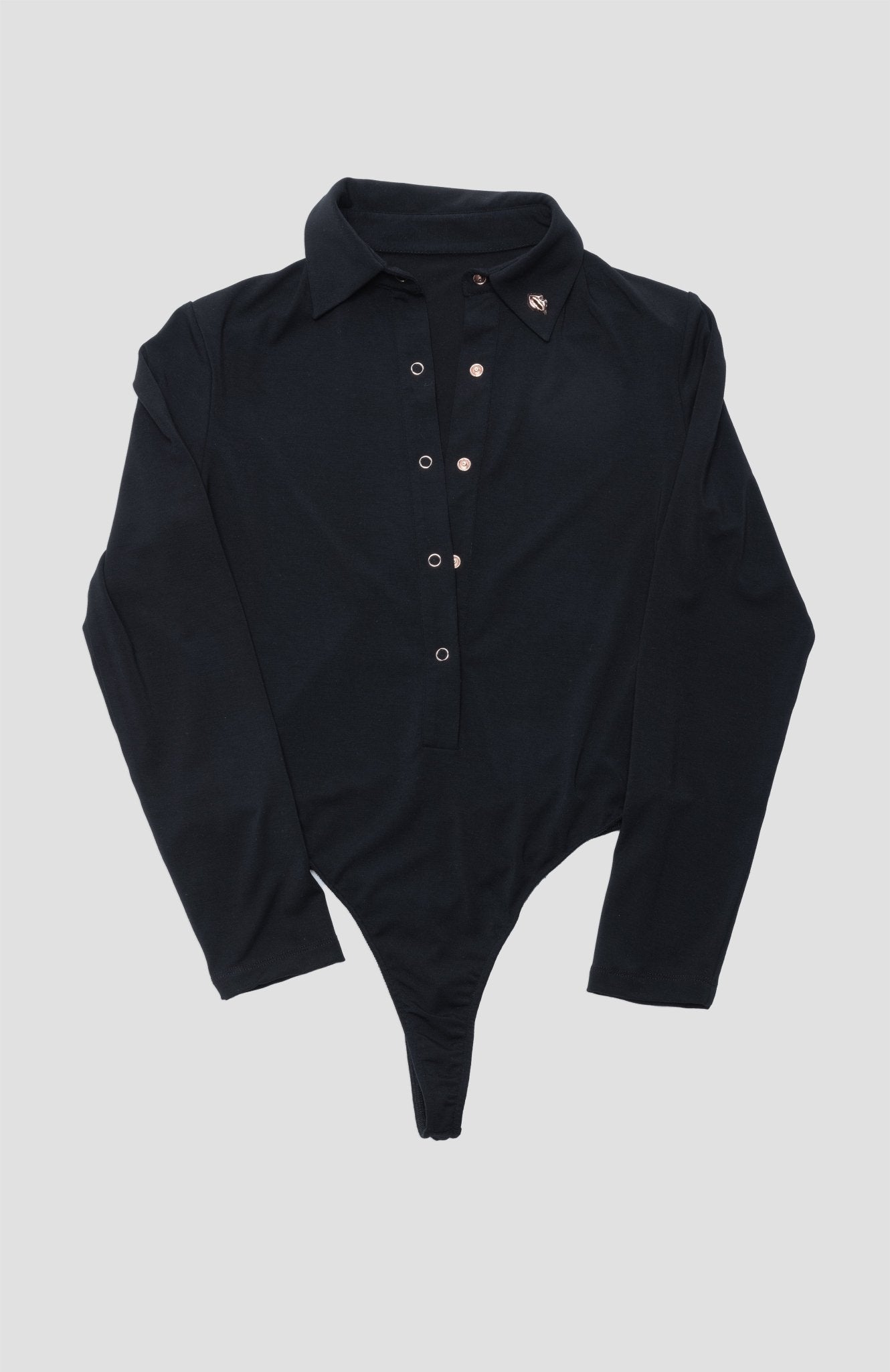 Foreplay Women’s Golf Polo Bodysuit - Long - Sleeve - XS Black - Club Rehab