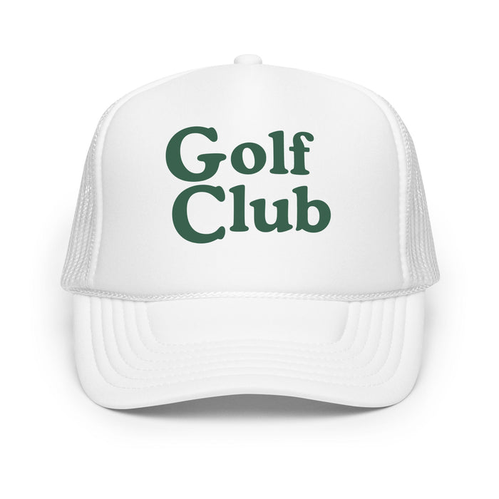 Golf Club Trucker Hat – Printed Foam Mesh Hat in Multiple Colors - White - Club Rehab