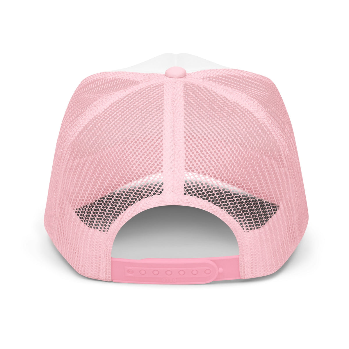 Golf Club Trucker Hat – Printed Foam Mesh Hat in Multiple Colors - Light Pink / White / Light Pink - Club Rehab