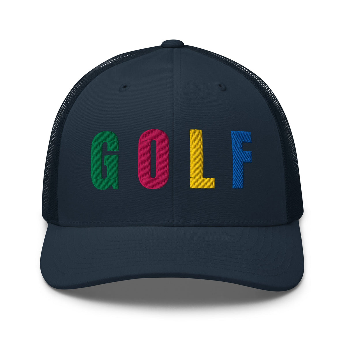 GOLF Embroidered Trucker Hat for Women - Birdie Pop Collection - Navy - Club Rehab