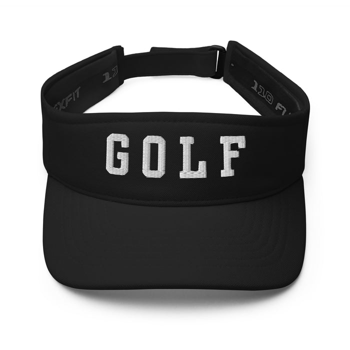 GOLF Embroidered Visor for Women - Black - Club Rehab