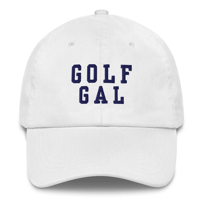 GOLF GAL Embroidered Dad Hat - White - Club Rehab