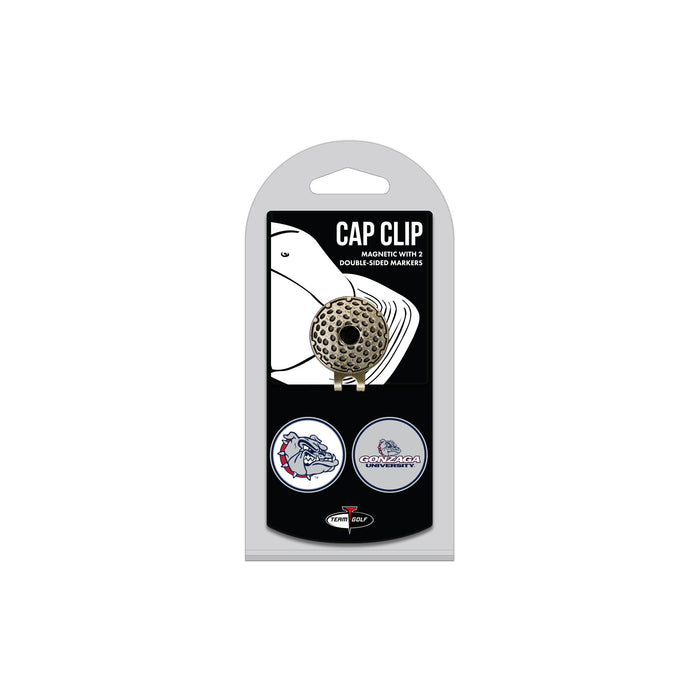 GONZAGA hat clip with two golf ball markers