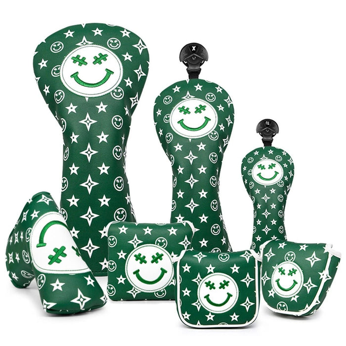 Green Smiley Star Driver Headcover – Good Vibes Only - Driver - Club Rehab