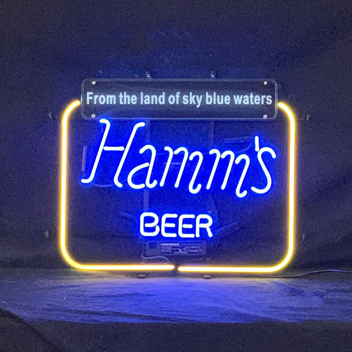 Hamm's Beer From the Land of Sky Blue Waters Neon Signs - Club Rehab